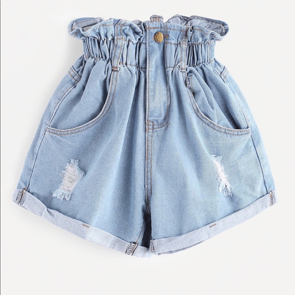 MOM HIGH WAISTED JEAN SHORTS